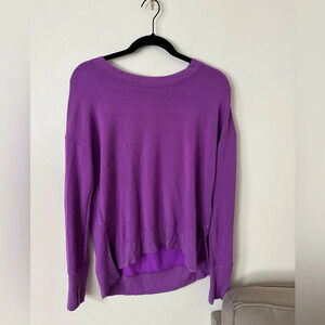 Small Athleta Purple Crew Neck Sweater